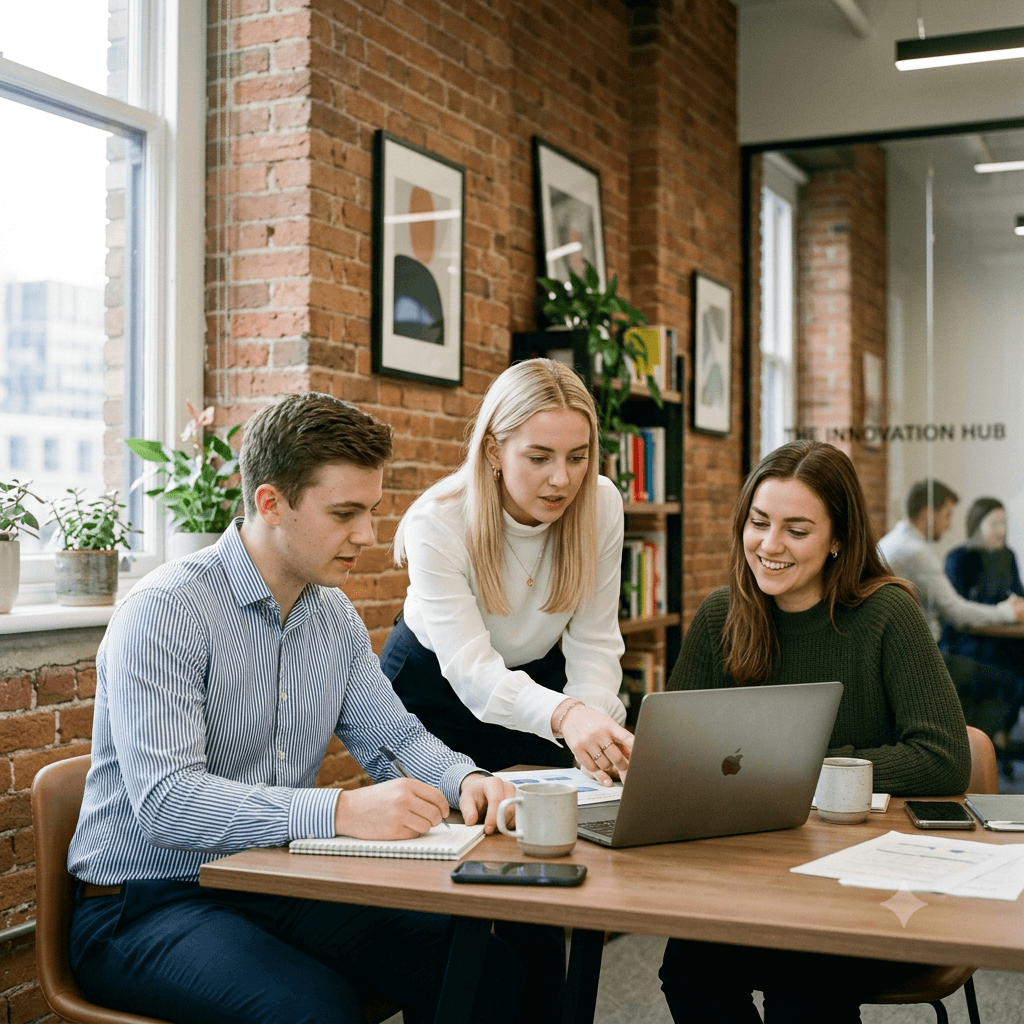 Website design discussion at TechDots Solutions